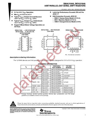 SN74LV164AD datasheet  